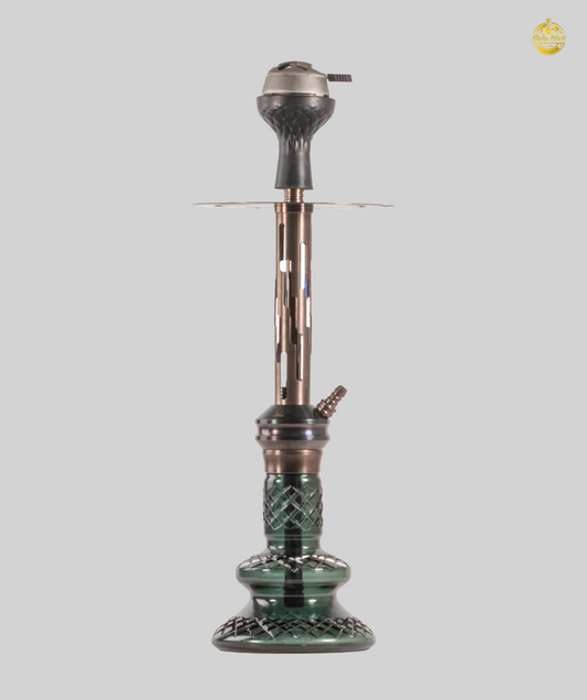 COCOYAYA Valeria Zipper Hookah with Bag - Bronze Stem / Green Base