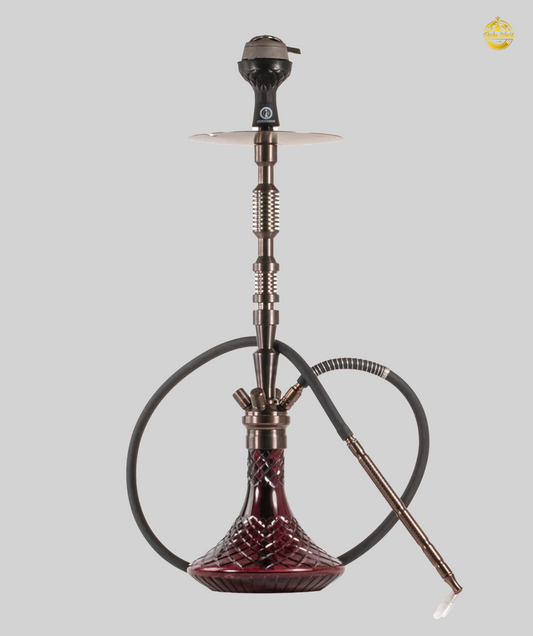 COCOYAYA King Series Dario Hookah - Bronze Stem / Purple CGB Base