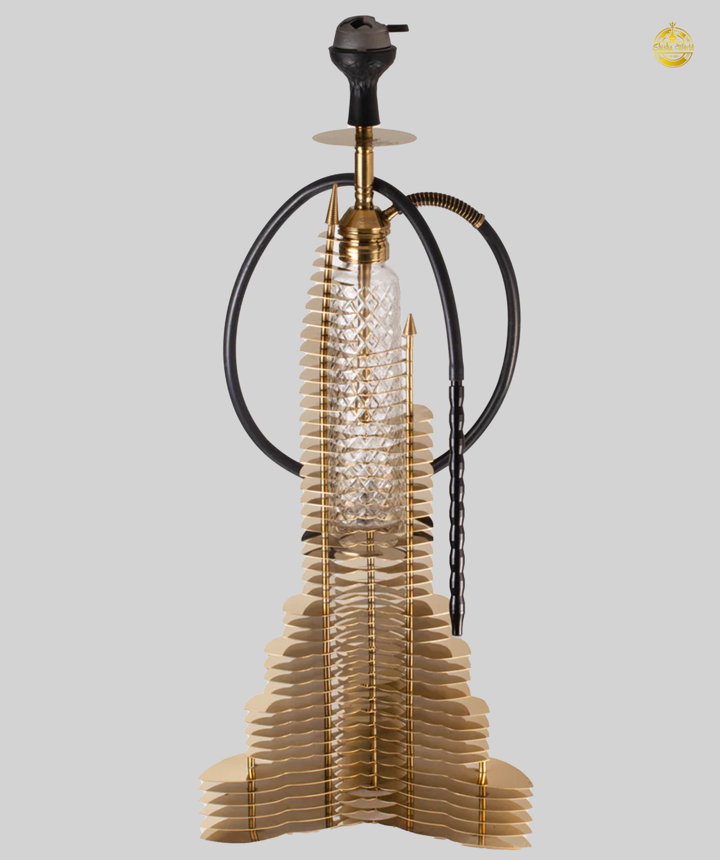 VG Burj Khalifa Hookah with Bag - Golden